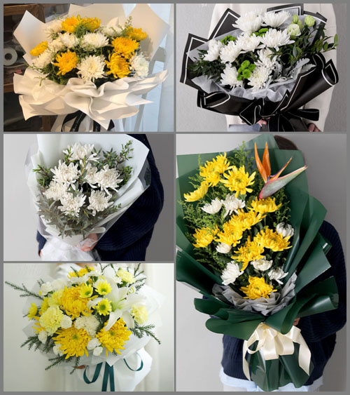 山东青岛平度市白沙河街道相家村白事花束代送